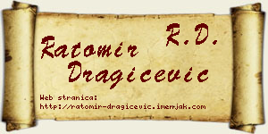 Ratomir Dragičević vizit kartica